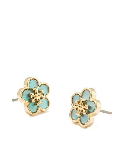 Tory Burch Kira flower-logo earrings - Gold - zdjęcie produktu nr 2