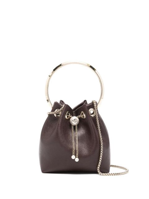 Jimmy Choo Bon Bon chain clutch mini bag - Brown - zdjęcie produktu nr 1