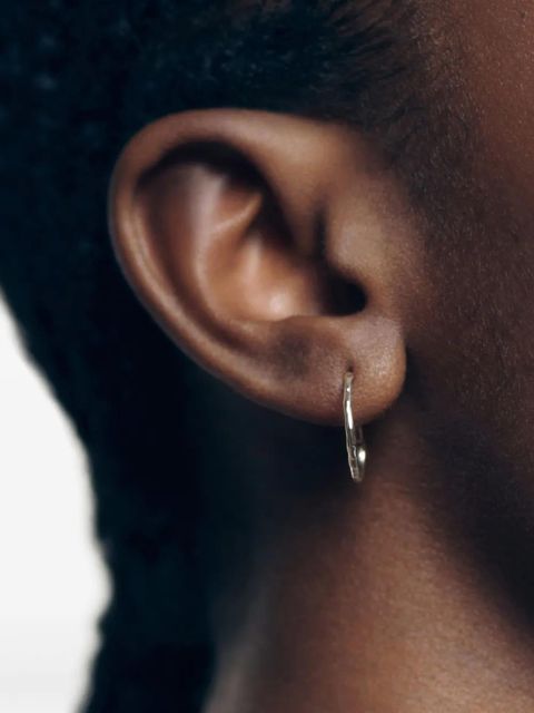 Monica Vinader 14K white gold small Siren hoops - Silver - zdjęcie produktu nr 2