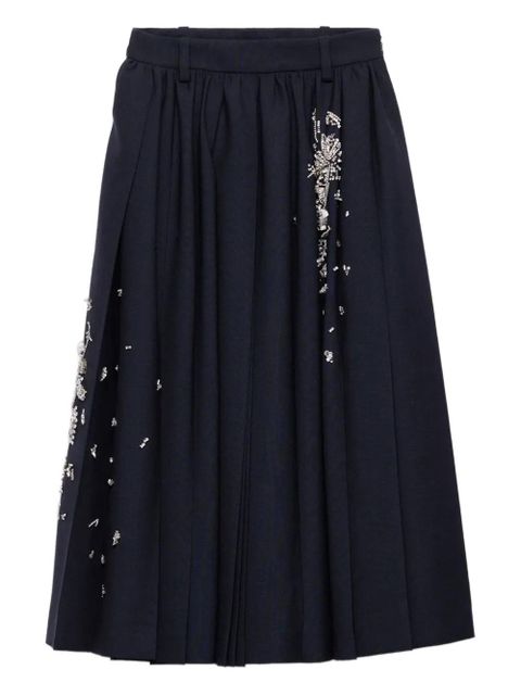 Prada pleated embellished skirt - Blue - zdjęcie produktu nr 1