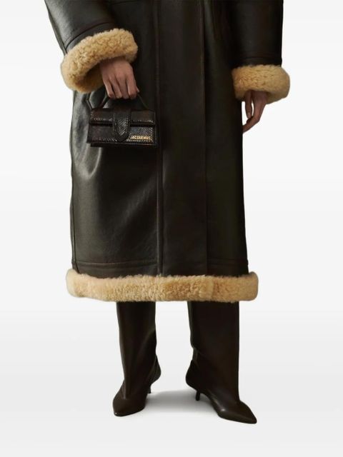 Jacquemus The Bambino top-handle leather clutch bag - Brown - zdjęcie produktu nr 1