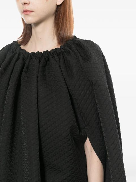 Comme Des Garçons textured gathered dress - Black