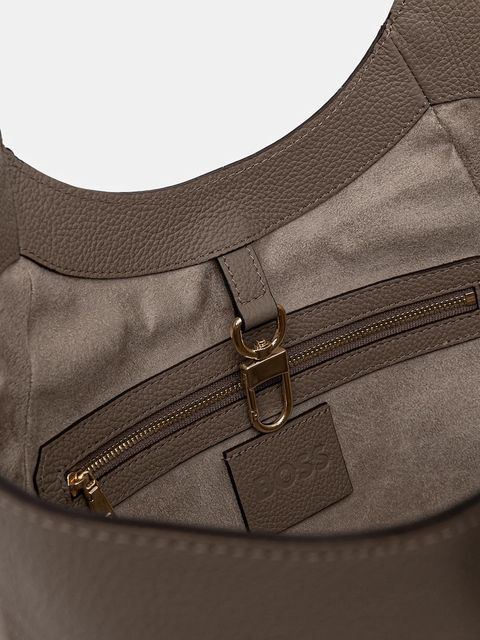 BOSS torebka skórzana kolor brązowy 50552117