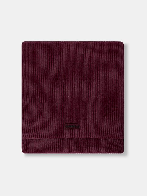 Pinko szalik z dodatkiem wełny damski kolor bordowy gładki 105996 A2Z4