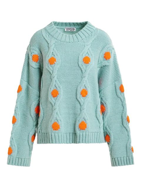 Essentiel Antwerp Ixel cable-knit sweater - Blue - zdjęcie produktu nr 1