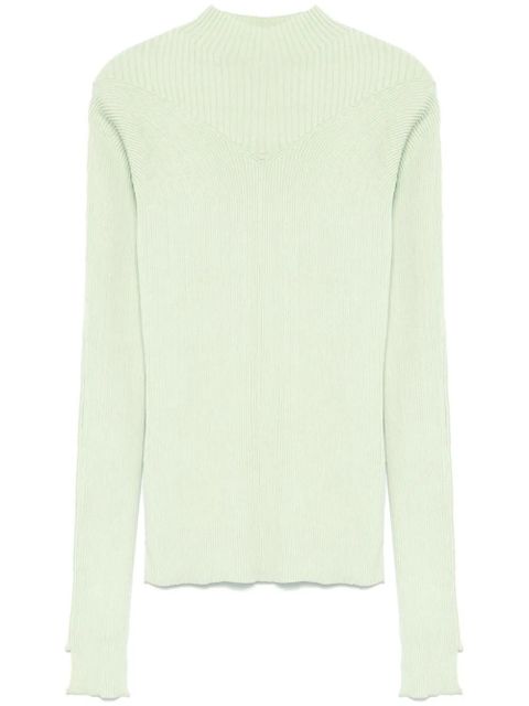 Victoria Beckham ribbed top - Green - zdjęcie produktu nr 1