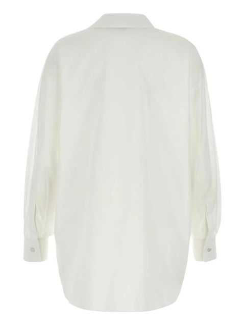 Alexander McQueen Orchid-appliqué poplin shirt - White - zdjęcie produktu nr 2
