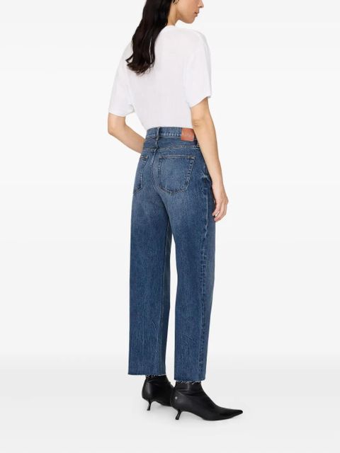 ANINE BING Gavin frayed-hem jeans - Blue