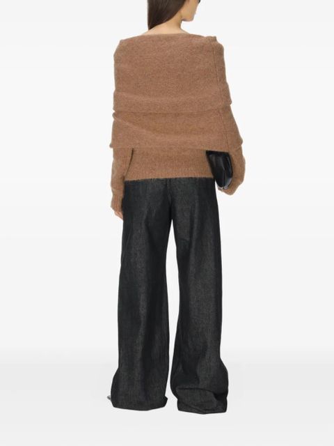 ENTIRE STUDIOS Bound off-shoulder sweater - Brown