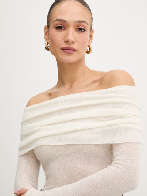 BOSS Orange sweter z dodatkiem wełny C Falmon