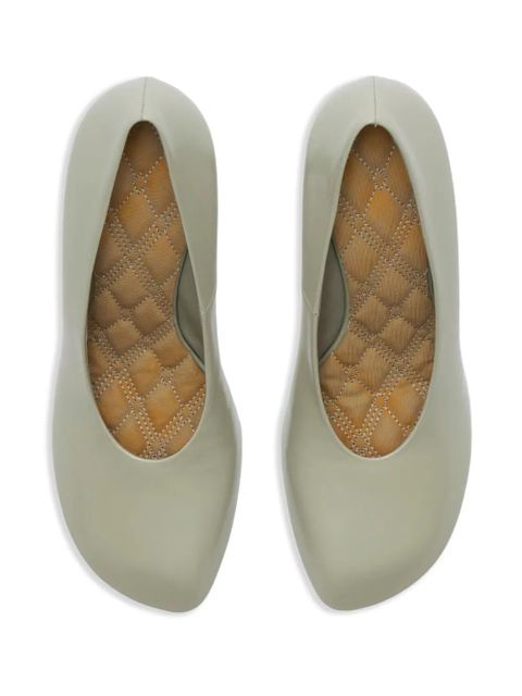 Burberry 85mm slip-on leather pumps - Neutrals