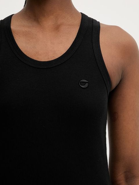 Coperni top bawełniany Rib Logo Tank kolor czarny COPJS12F5033