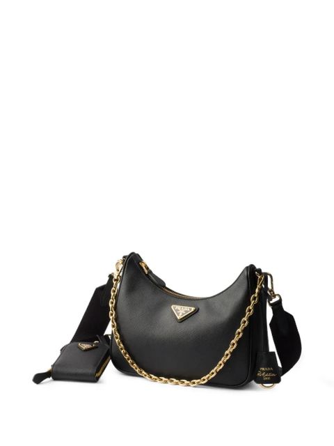 Prada Re-Edition 2005 Saffiano-leather shoulder bag - Black