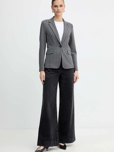 Marella marynarka Emme by Marella kolor szary jednorzędowa wzorzysta 2525916072200 - zdjęcie produktu nr 2