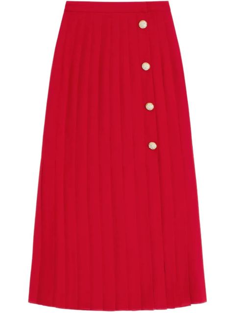 Valentino Garavani georgette midi skirt - Red