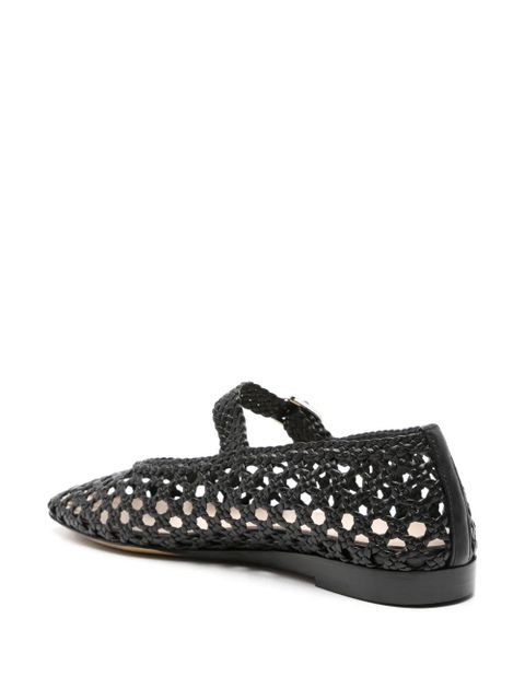 Le Monde Beryl woven-leather ballerina shoes - Black - zdjęcie produktu nr 2