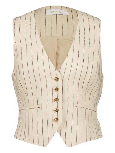 ZIMMERMANN pinstripe button vest - Neutrals - zdjęcie produktu nr 1