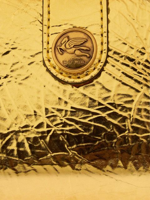 ETRO laminated leather wallet - Gold