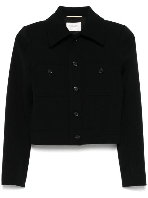 Saint Laurent cropped jacket - Black - zdjęcie produktu nr 1