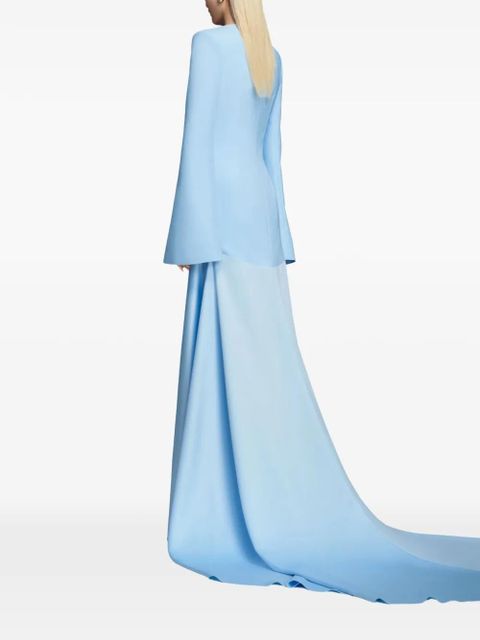 Solace London Claudine flared-sleeve maxi dress - Blue - zdjęcie produktu nr 2