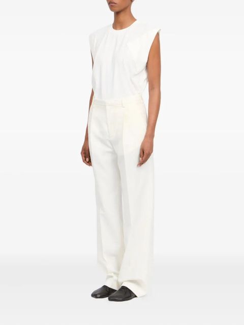 MM6 Maison Margiela pleated tailored trousers - White