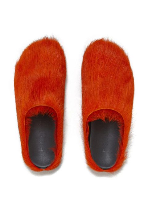 Marni Fussett Sabot calf-hair mules - Orange - zdjęcie produktu nr 2