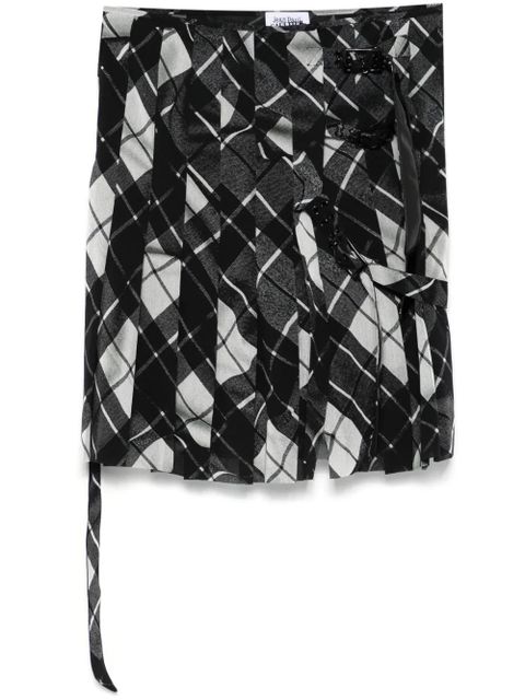 Jean Paul Gaultier plaid-check mini skirt - Black - zdjęcie produktu nr 1