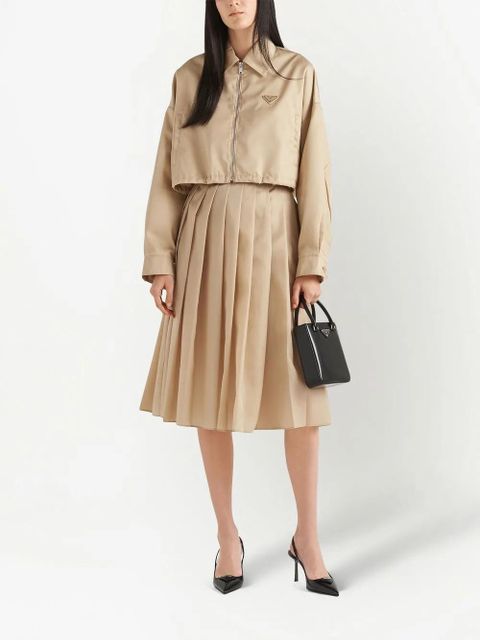 Prada Re-Nylon pleated midi skirt - Neutrals