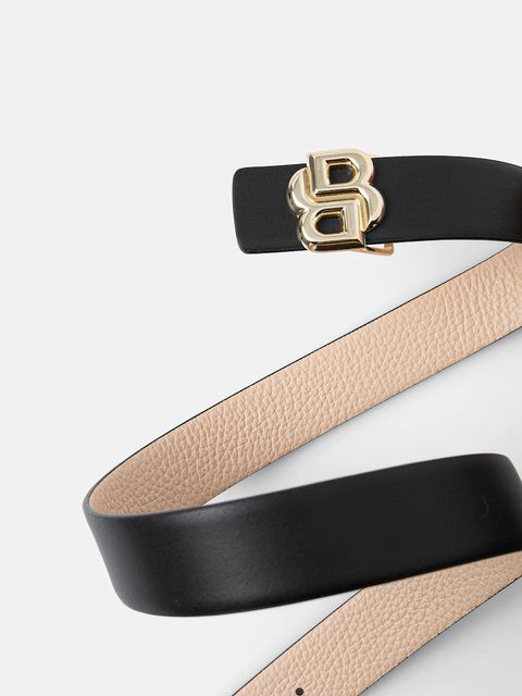 BOSS pasek skórzany B_Icon-G_Sr30_pgr damski kolor czarny 50542193 - zdjęcie produktu nr 2