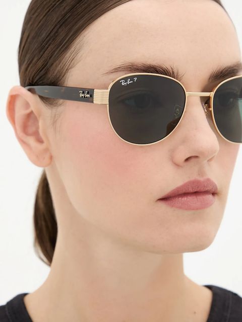 Ray-Ban okulary przeciwsłoneczne kolor złoty 0RB3766CH