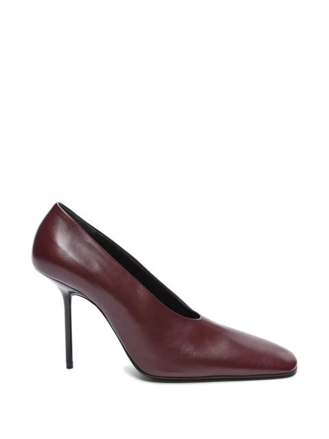 Victoria Beckham square-toe leather pumps - Red - zdjęcie produktu nr 1
