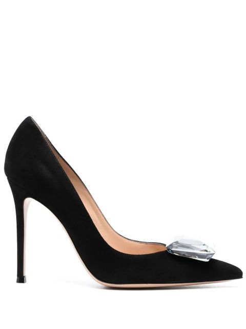 Gianvito Rossi Jaipur 105mm suede pumps - Black - zdjęcie produktu nr 1