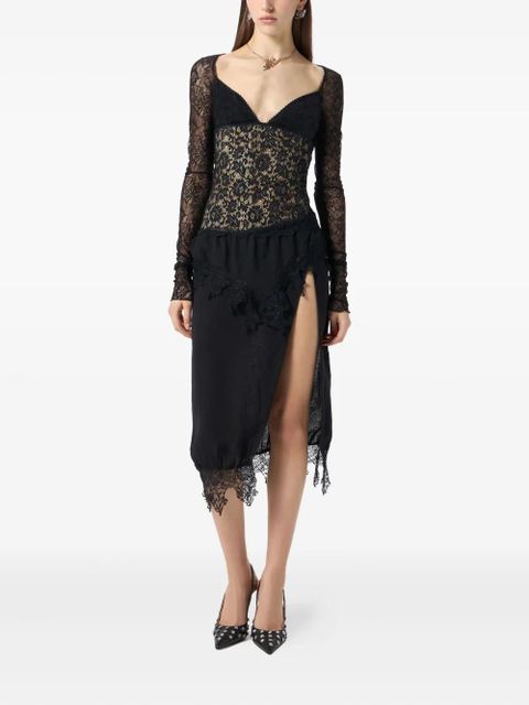 Blumarine lace-bodice top - Black - zdjęcie produktu nr 2