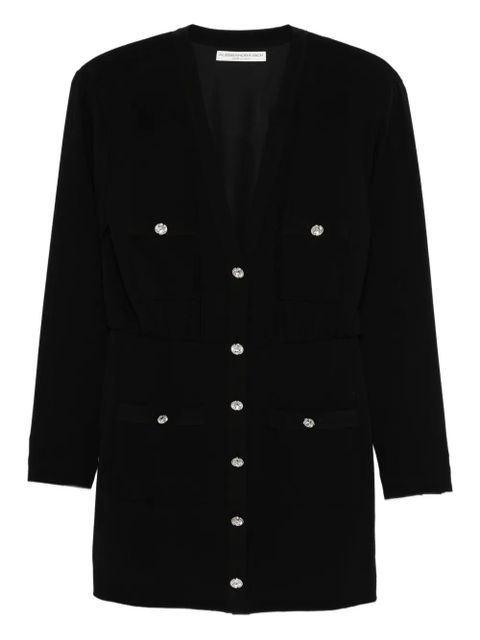 Alessandra Rich jewel-button multi-pocket dress - Black - zdjęcie produktu nr 1