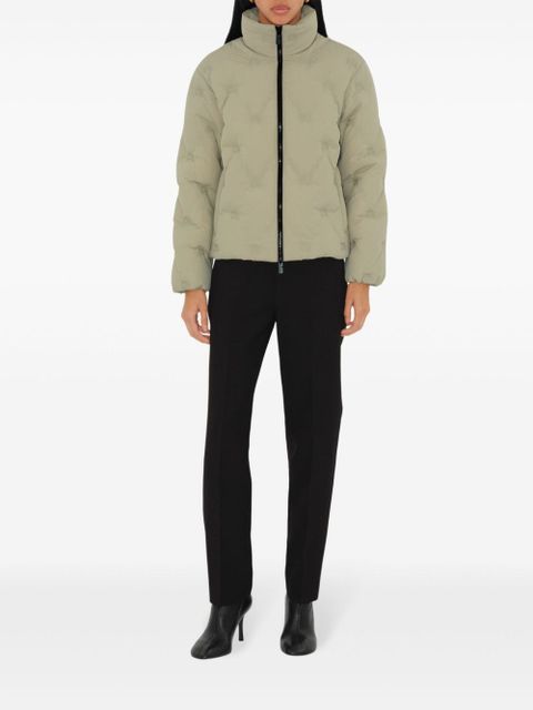 Burberry high-neck quilted jacket - Green