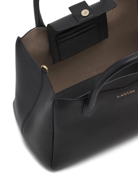 Lanvin logo-stamp tote bag - Black