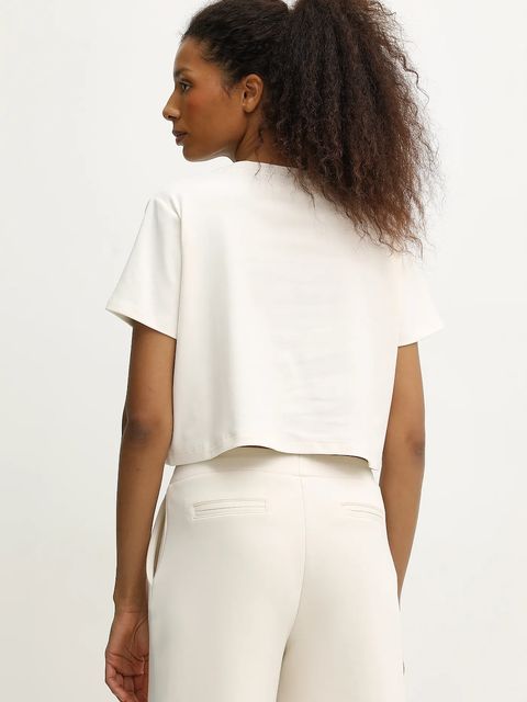 Guess t-shirt FABIA damski kolor beżowy V5BI01 K1891