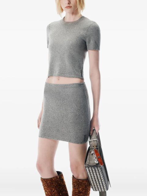 Alexander Wang embellished crew-neck t-shirt - Grey