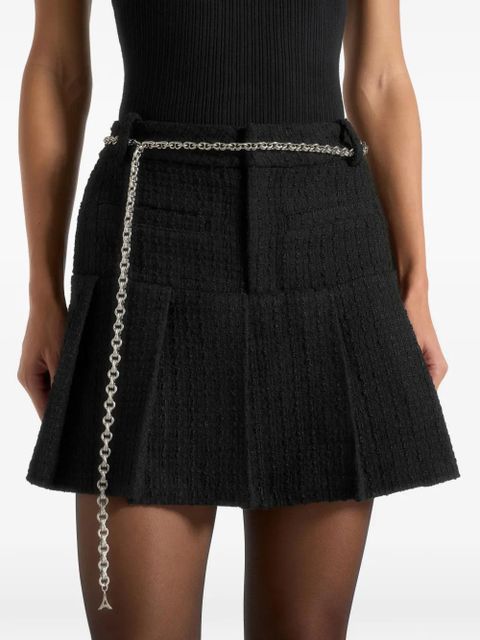 Manière De Voir Édith tweed pleated skort - Black