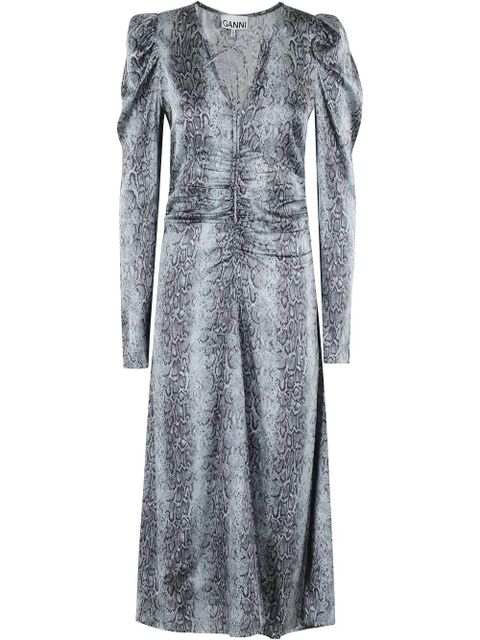 GANNI python-print dress - Blue - zdjęcie produktu nr 1