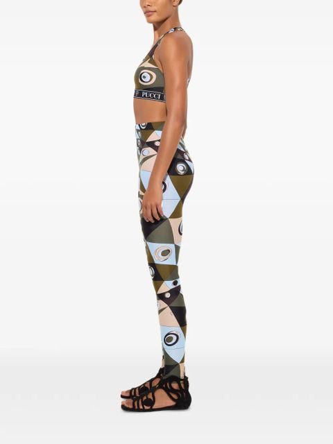 PUCCI Occhi-print leggings - Green