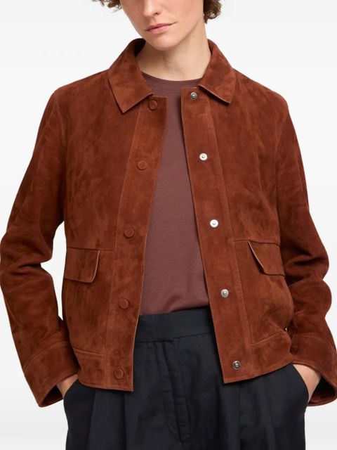Yves Salomon lamb suede jacket - Brown
