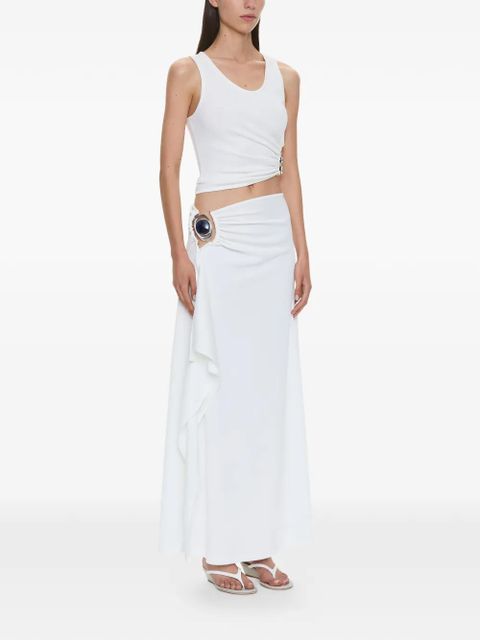 Christopher Esber Droplet Crystal ruched tank top - White - zdjęcie produktu nr 2
