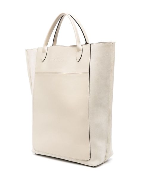 Longchamp medium Cabas suede tote bag - Neutrals