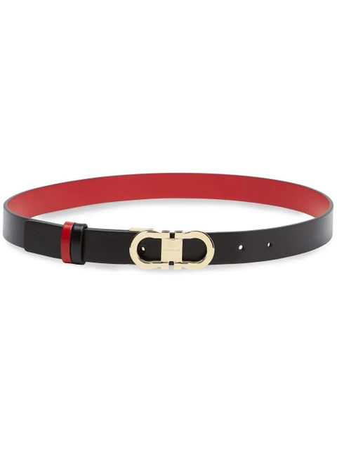 Ferragamo Gancini-buckle reversible leather belt - Black - zdjęcie produktu nr 1