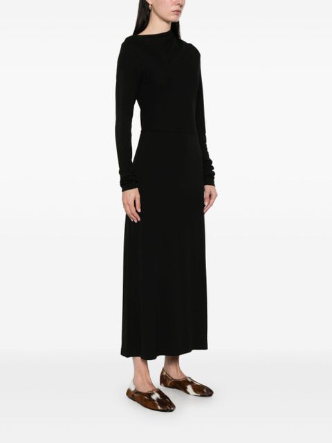TOTEME draped jersey dress - Black