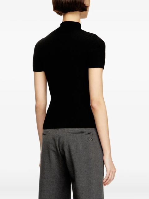 Diesel M-Olive cut-out oval hardware t-shirt - Black