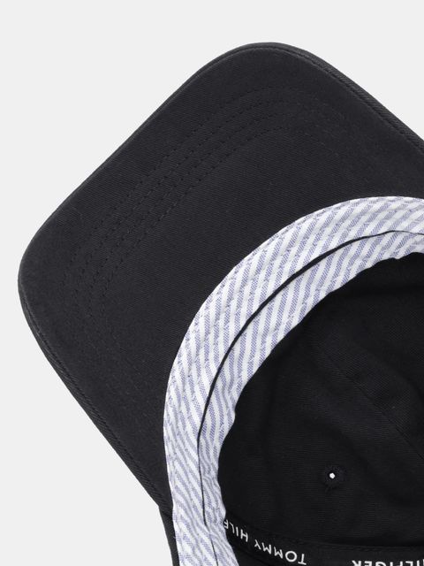 Tommy Hilfiger czapka z daszkiem bawełniana kolor czarny AW0AW17781