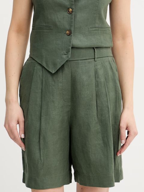 United Colors of Benetton szorty damskie lniane - zdjęcie produktu nr 1