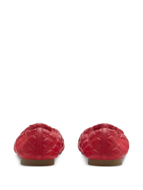 Burberry Sadler leather ballerina shoes - Red - zdjęcie produktu nr 2